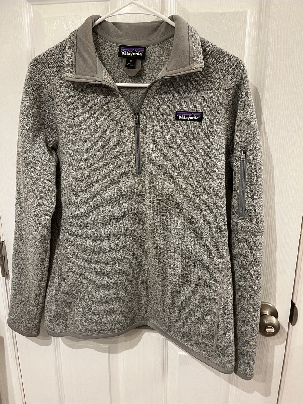 Patagonia Heathered Gray Quarter-Zip Pullover